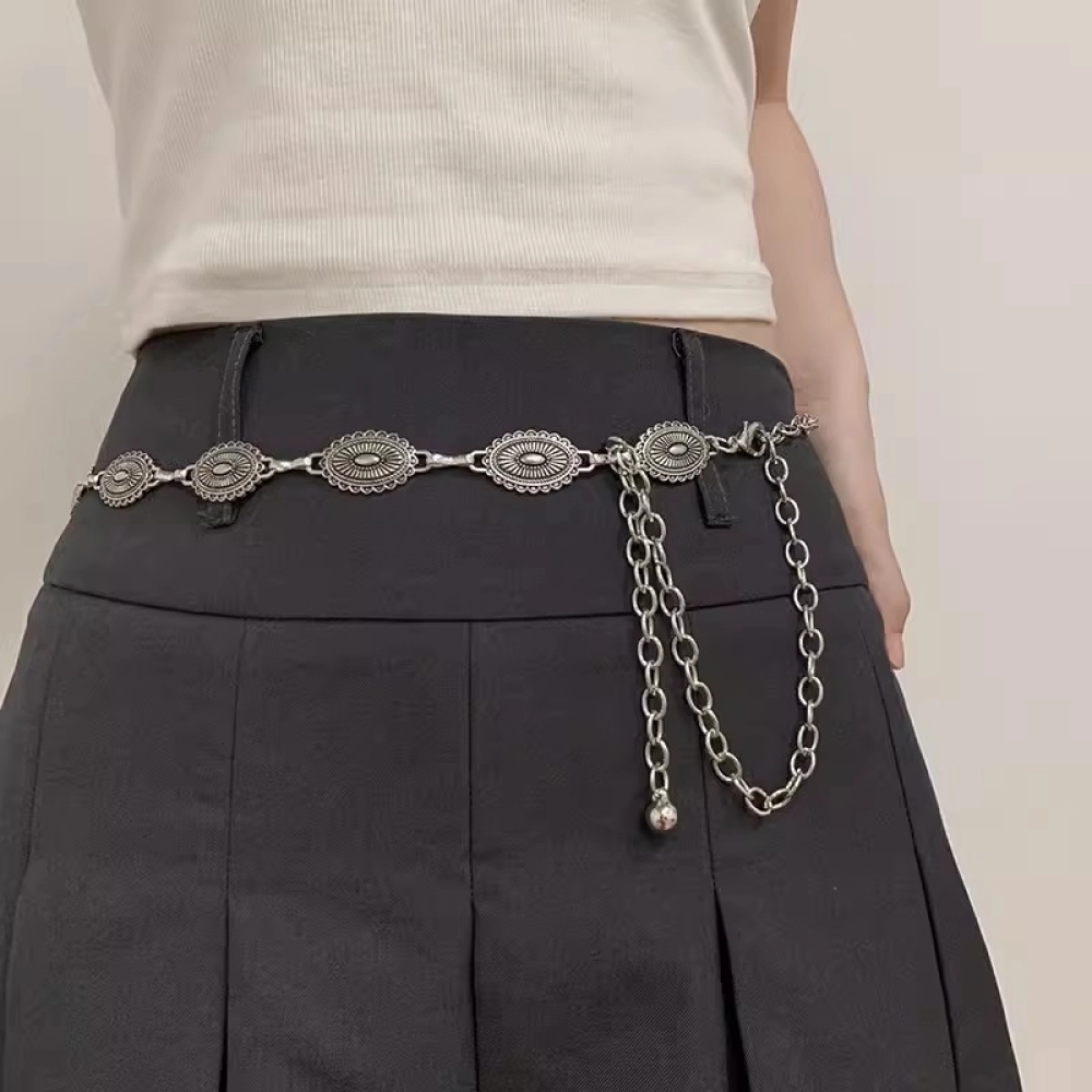 Waist Chain Silver Vintage Retro Style