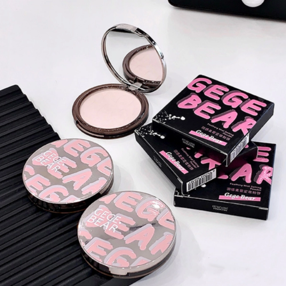 GEGE BEAR Soft Matte Setting Powder - Oil Control Smooth Finish Compact Powder