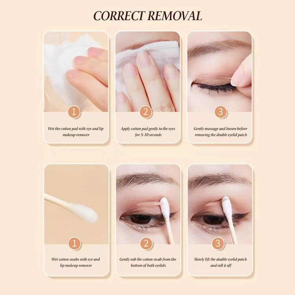 Gecomo High Viscosity Double Eyelid Tape, Invisible Self-Adhesive Eye Tape 240 Patches